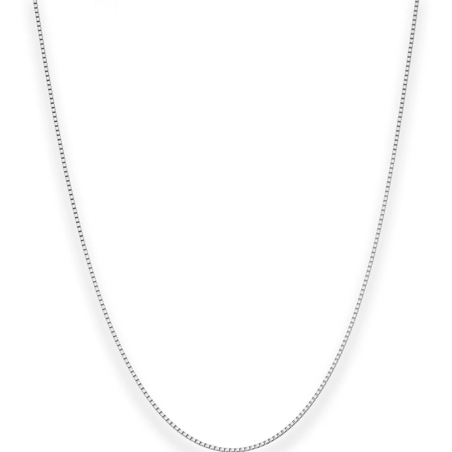0,9mm Veneziakette Kette Collier aus 750 Gold Weißgold 45cm mit Zwischenöse