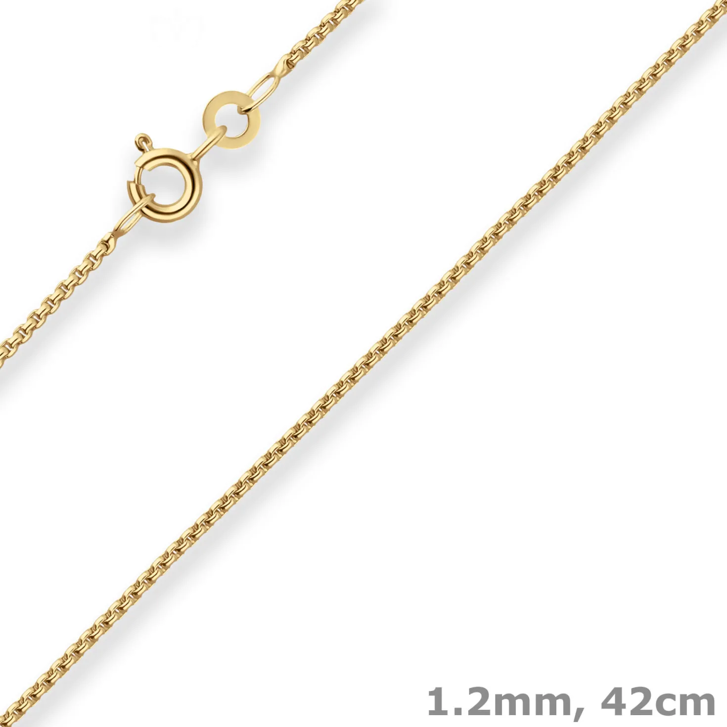 1,2mm Veneziakette rund Collier Halskette aus 333 Gold Gelbgold 42cm