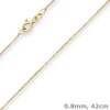 0,8mm Veneziakette rund Collier Halskette aus 333 Gold Gelbgold 42cm