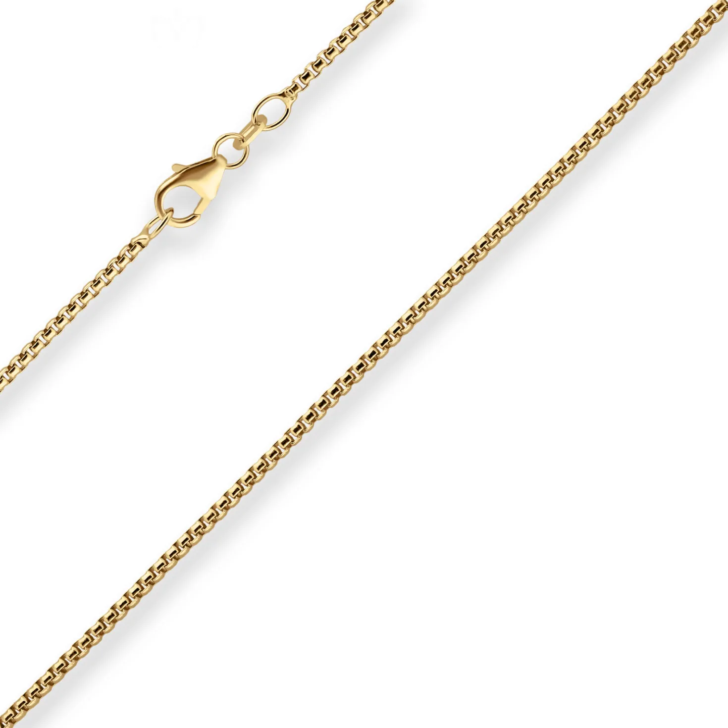 1,5mm Veneziakette rund Goldkette Collier Halskette aus 585 Gold Gelbgold 42cm