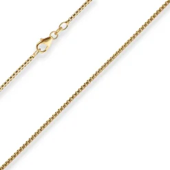 1,5mm Veneziakette rund Goldkette Collier Halskette aus 585 Gold Gelbgold 60cm