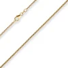 1,5mm Veneziakette rund Goldkette Collier Halskette aus 585 Gold Gelbgold 65cm