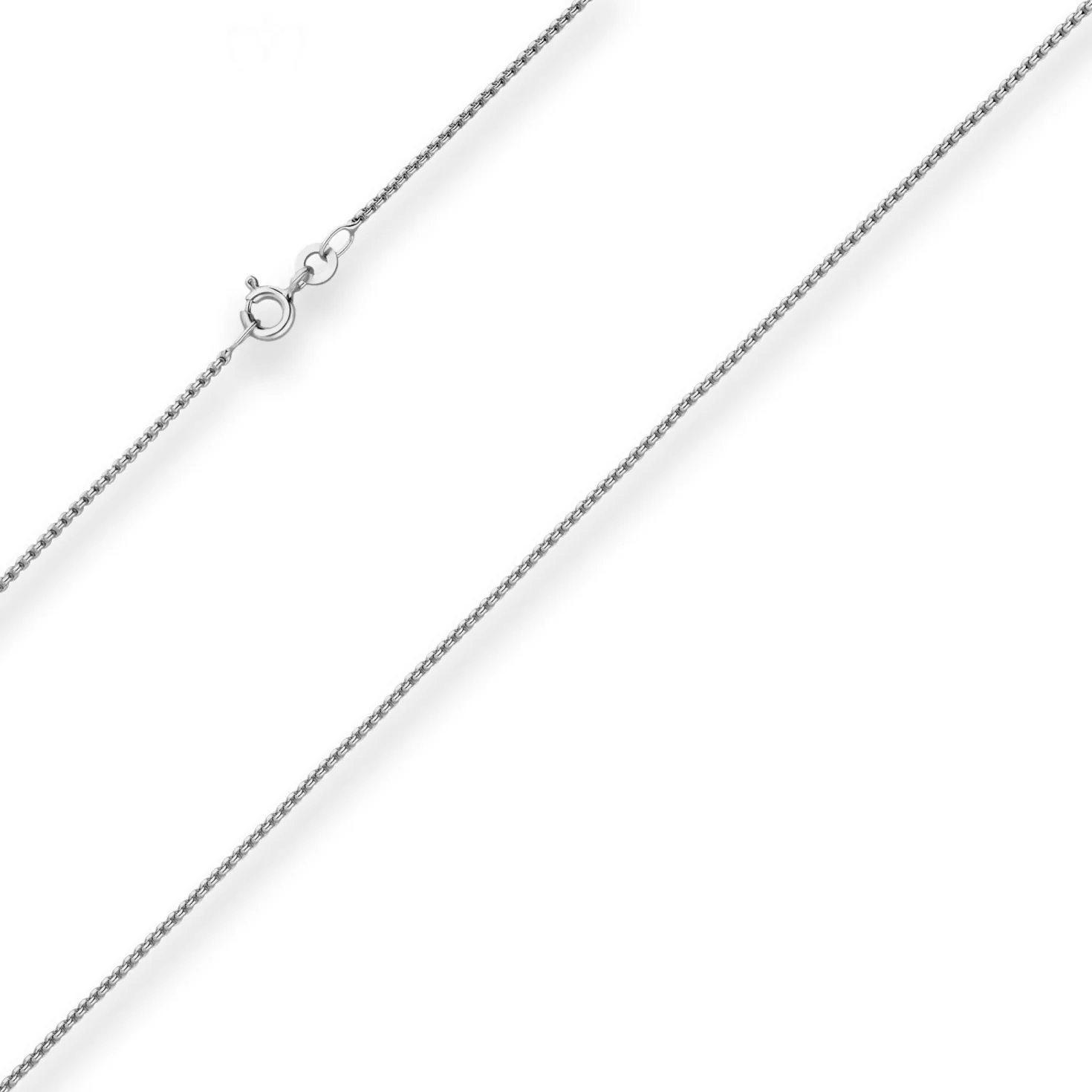 1,2mm Veneziakette rund Kette Collier Halskette aus 925 Silber rhodiniert 80cm