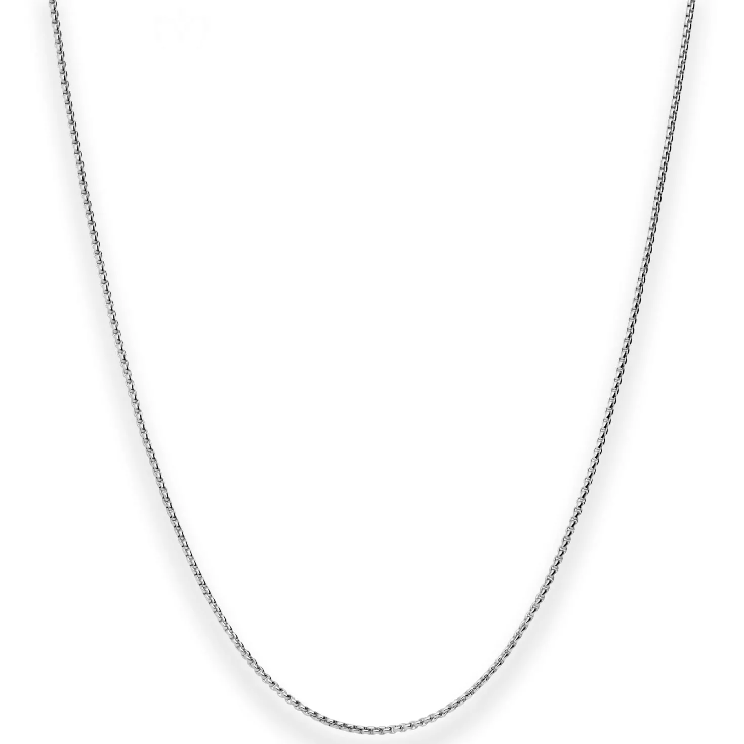 1,2mm Veneziakette rund Kette Collier Halskette aus 925 Silber rhodiniert 80cm
