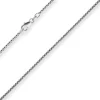 1,5mm Veneziakette rund Kette Collier Halskette aus 925 Silber rhodiniert 50cm