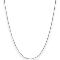 1,2mm Veneziakette rund Kette Collier Halskette aus 925 Silber rhodiniert 90cm
