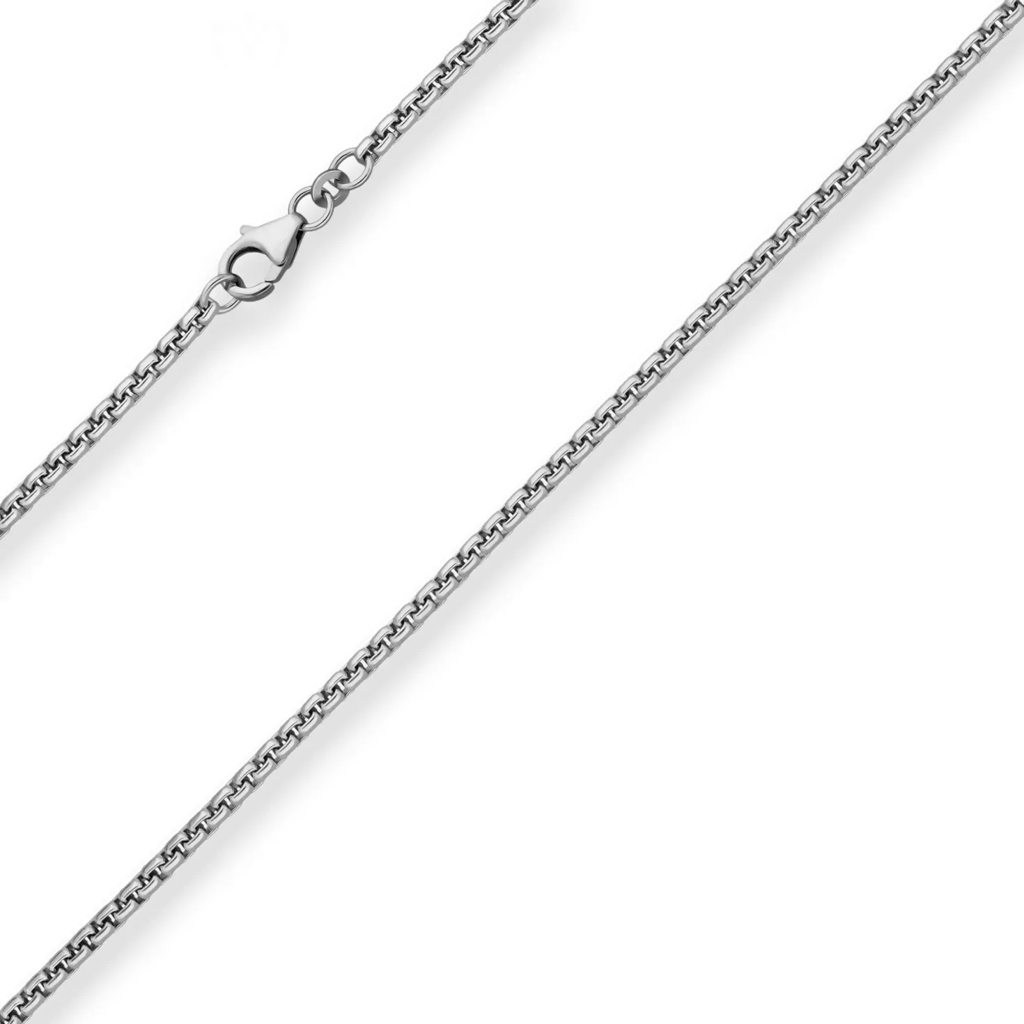 2,7mm Veneziakette rund Kette Collier Halskette aus 925 Silber rhodiniert 60cm