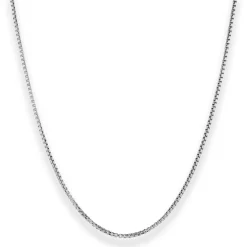 1,5mm Veneziakette rund Kette Collier Halskette aus 925 Silber rhodiniert 55cm