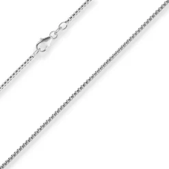1,5mm Veneziakette rund Silberkette Collier Halskette aus 925 Silber 55cm