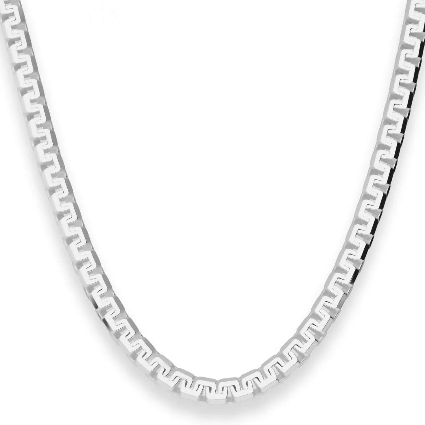 5,4mm Veneziakette sechskant Silberkette Collier Halskette aus 925 Silber 50cm