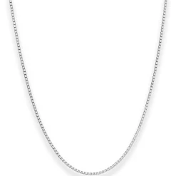 1,4mm Veneziakette Silberkette Collier Halskette aus 925 Silber rhodiniert 80cm