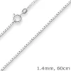 1,4mm Veneziakette Silberkette Collier Halskette aus 925 Silber 60cm