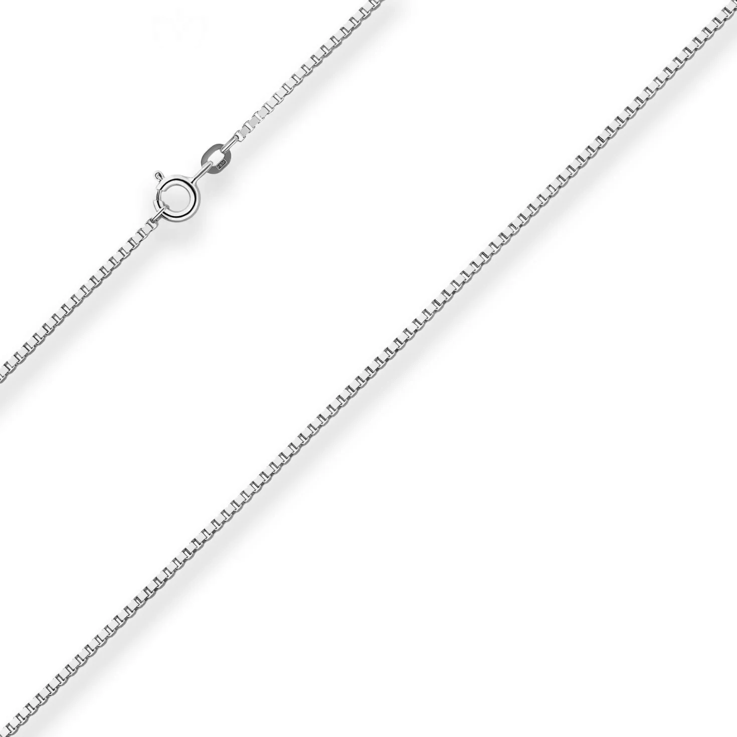 1,4mm Veneziakette Silberkette Collier Halskette aus 925 Silber rhodiniert 42cm