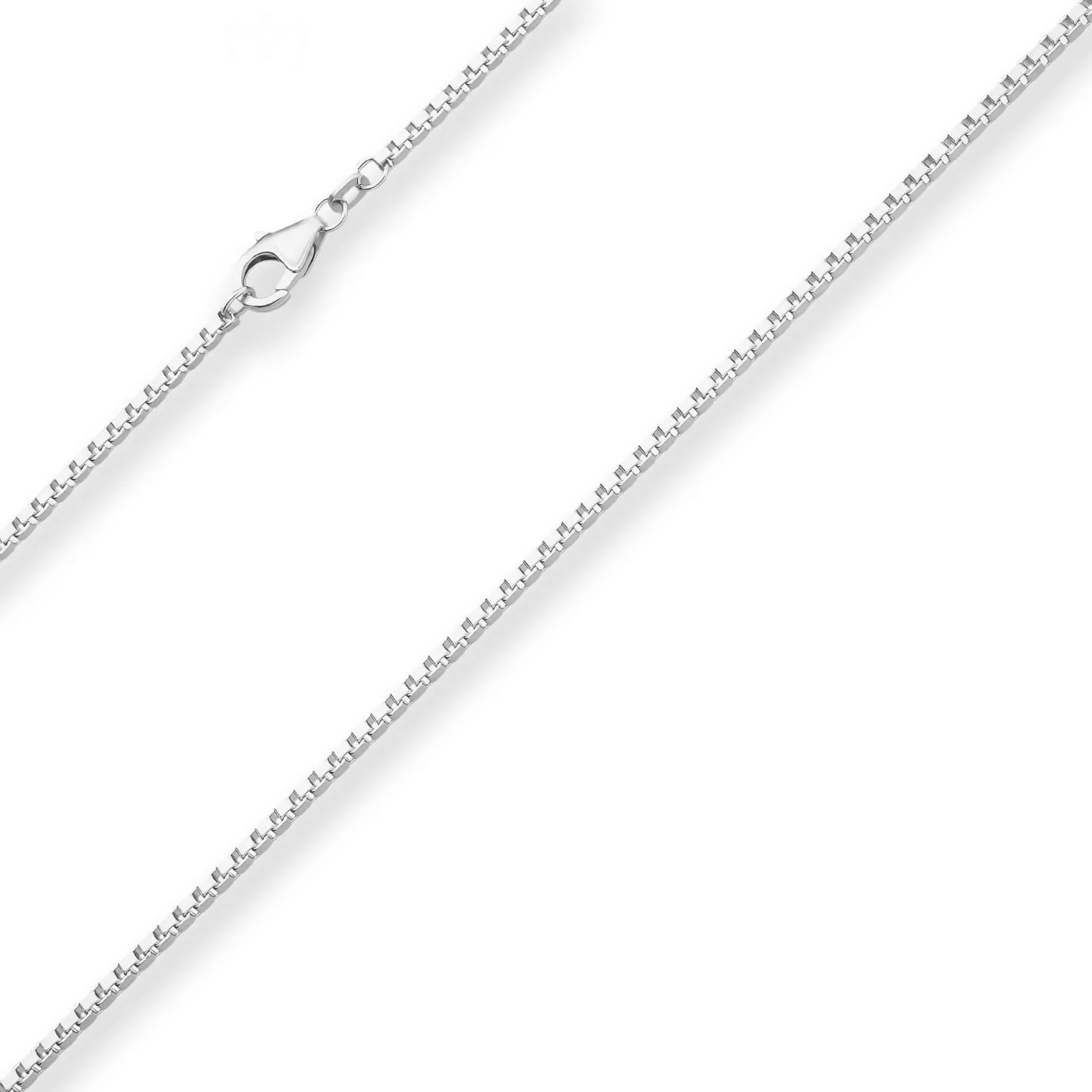 1,8mm Veneziakette Silberkette Collier Halskette aus 925 Silber 45cm