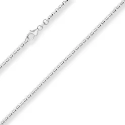 3,7mm Veneziakette vierkant Silberkette Collier Halskette aus 925 Silber 45cm