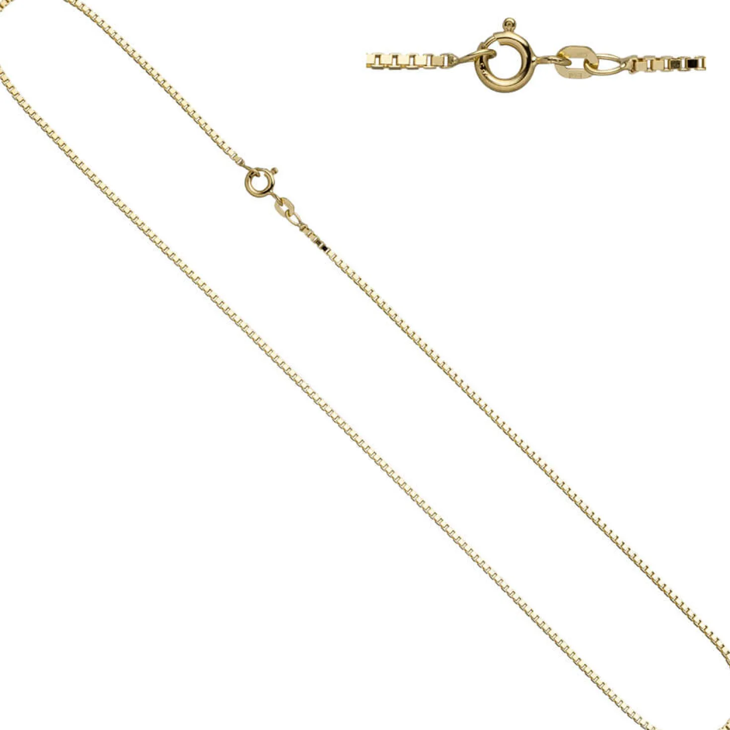 1,0mm Venezianerkette Collier 585 Gelbgold Gold Kette Halskette, 42cm