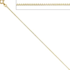 1,0mm Venezianerkette Collier 333 Gelbgold Gold Kette Halskette, 38cm