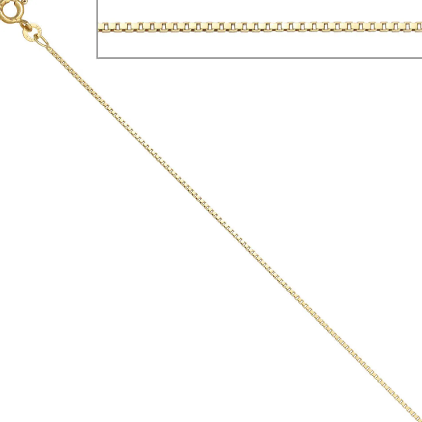 1,0mm Venezianerkette Collier 333 Gelbgold Gold Kette Halskette, 38cm