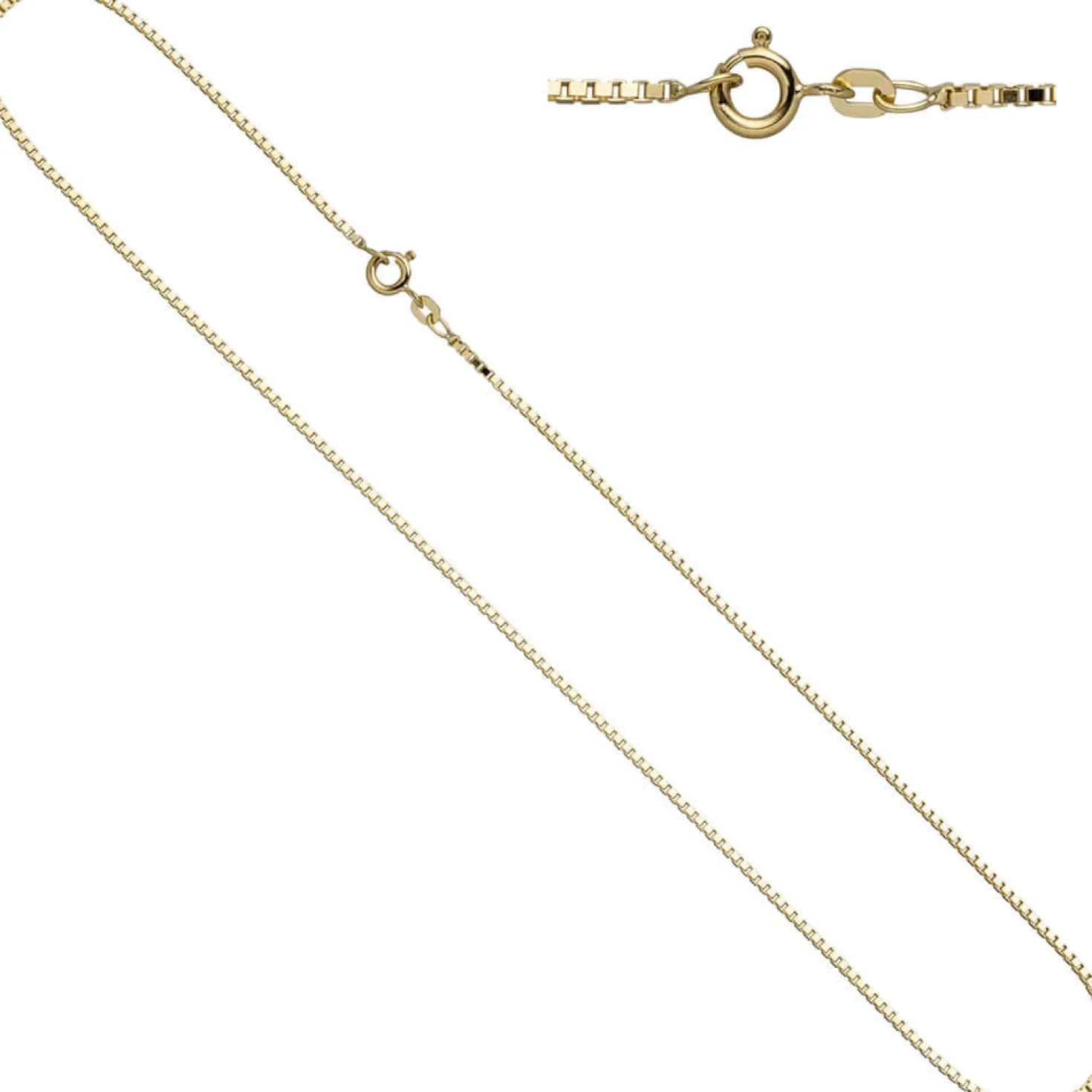 1,0mm Venezianerkette Collier 333 Gelbgold Gold Kette Halskette, 42cm