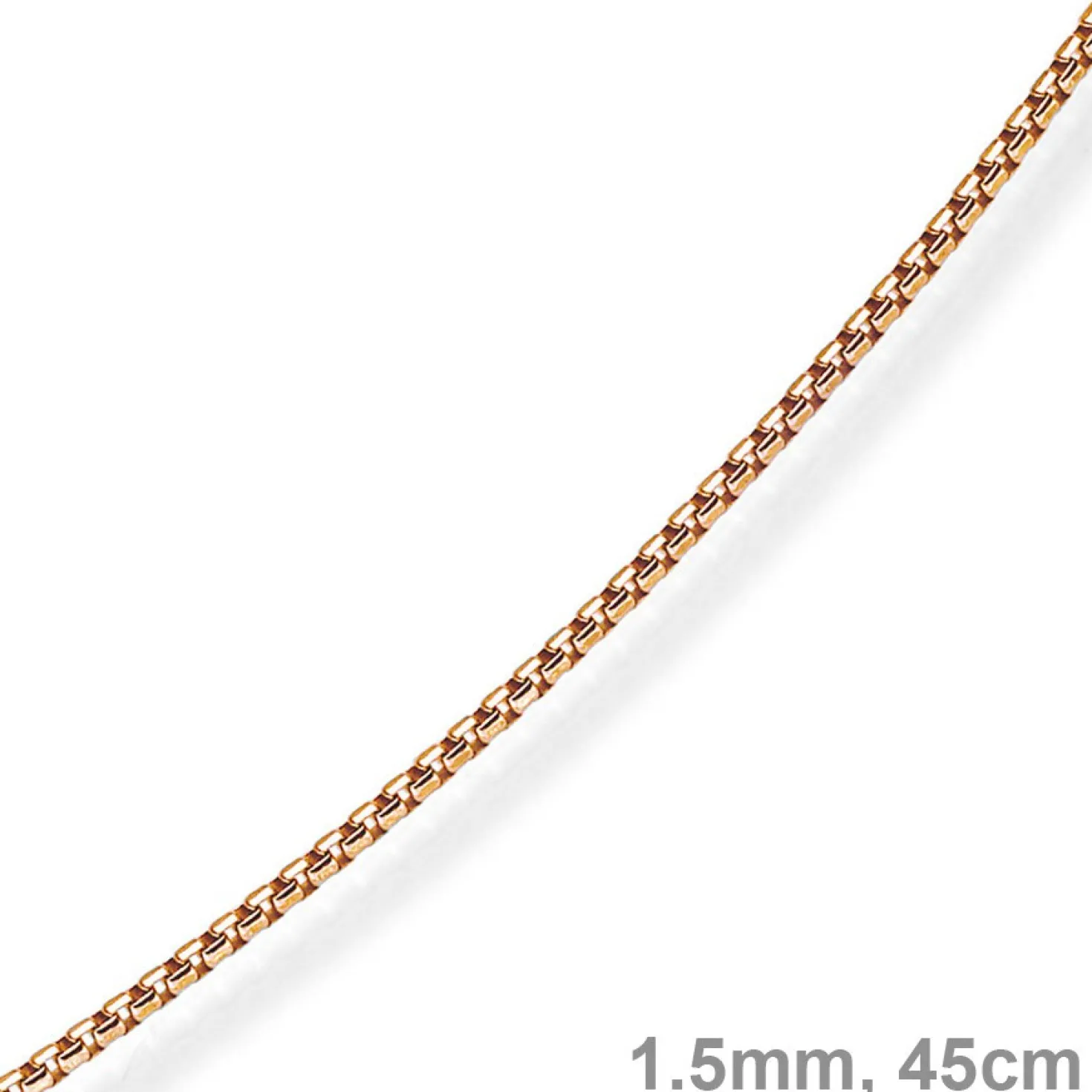 1,5mm Venezianerkette 585 Gold Rotgold Kette Collier Halskette rund 45cm