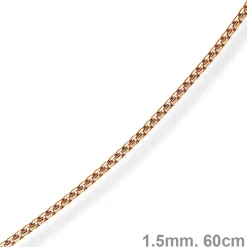 1,5mm Venezianerkette 585 Gold Rotgold Kette Collier Halskette rund 60cm