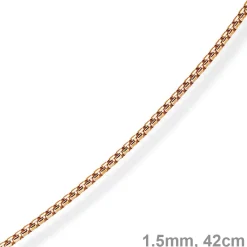 1,5mm Venezianerkette 585 Gold Rotgold Kette Collier Halskette rund 42cm