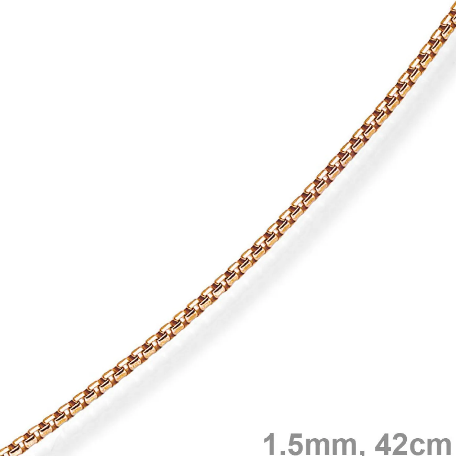 1,5mm Venezianerkette 585 Gold Rotgold Kette Collier Halskette rund 42cm