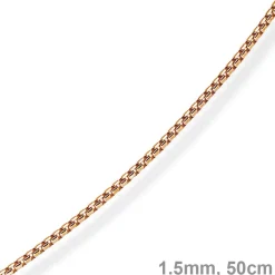 1,5mm Venezianerkette 585 Gold Rotgold Kette Collier Halskette rund 50cm