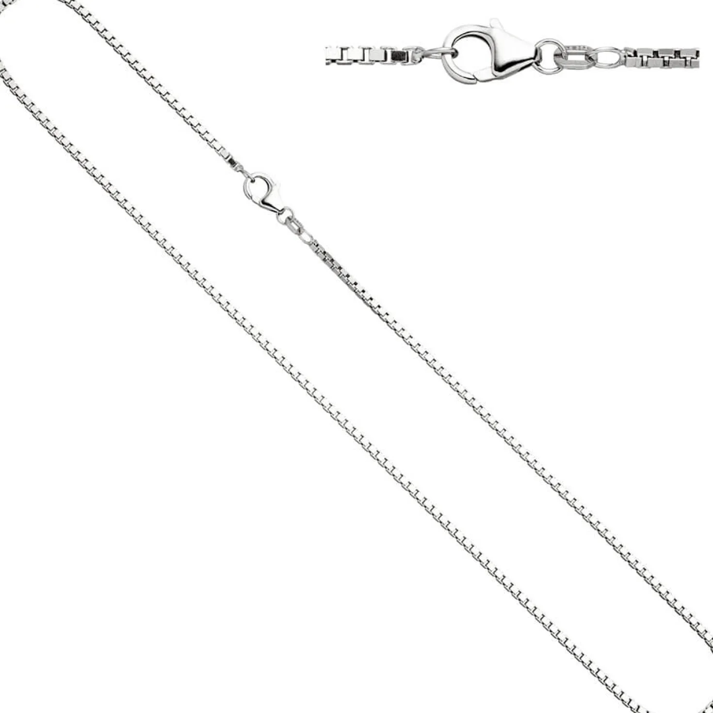1,2mm Venezianerkette Kette Collier aus echtem 925 Silber 45cm