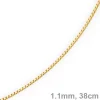 1,1mm Venezianerkette Kette Collier aus 585 Gold Gelbgold, 38cm, Damen