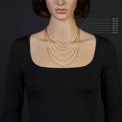 0,9mm Venezianerkette Kette Collier aus 585 Gold Gelbgold, 50cm, Damen