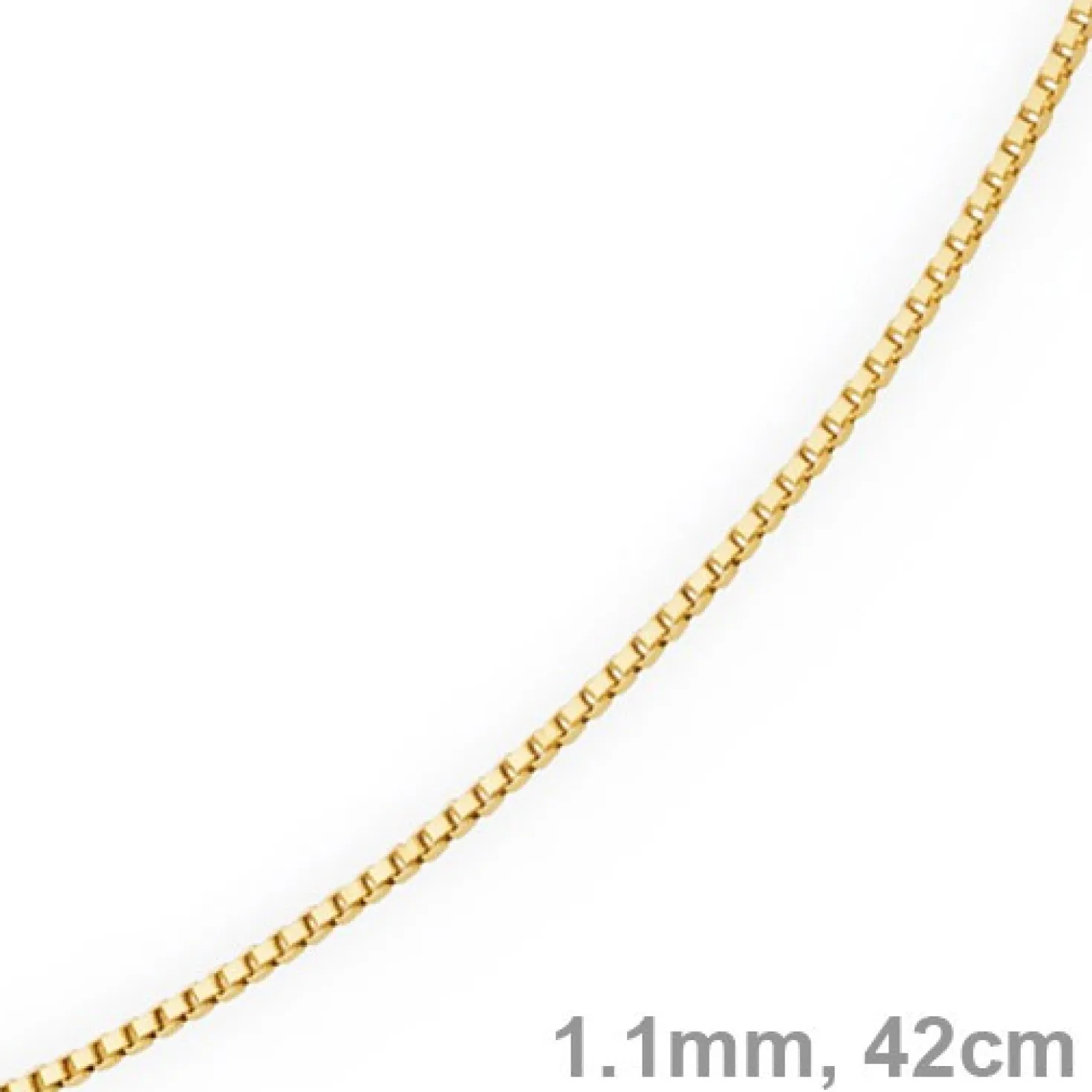 1,1mm Venezianerkette Kette Collier aus 585 Gold Gelbgold, 42cm, Damen