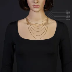 1,1mm Venezianerkette Kette Collier aus 585 Gold Gelbgold, 40cm, Damen