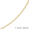 1,1mm Venezianerkette Kette Collier aus 585 Gold Gelbgold, 60cm, Unisex
