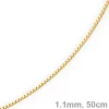 1,1mm Venezianerkette Kette Collier aus 585 Gold Gelbgold, 50cm, Unisex