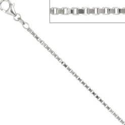 1,8mm Venezianerkette Kette Collier, 925 Silber, Silberkette, 80 cm