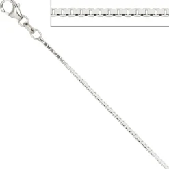 1,2mm Venezianerkette Kette Collier, 925 Silber, Silberkette, 38 cm