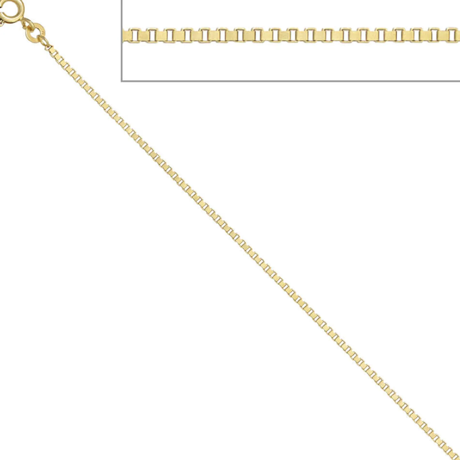 1,5mm Venezianerkette Kette, 333 Gold Gelbgold, Goldkette, 42 cm