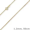 1,2mm Venezianer-Kette rund aus 750 Gold Gelbgold Kette Collier Halsschmuck 50cm