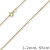 1,2mm Venezianer-Kette rund aus 750 Gold Gelbgold Kette Collier Halsschmuck 55cm