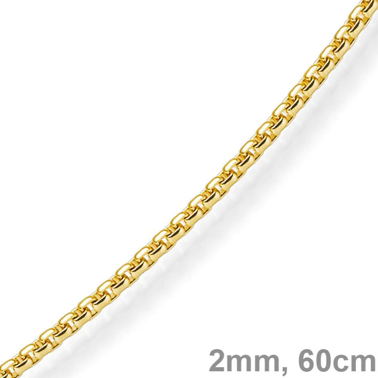2mm Venezianerkette rund 585 Gold Gelbgold Kette Collier Halskette 60cm