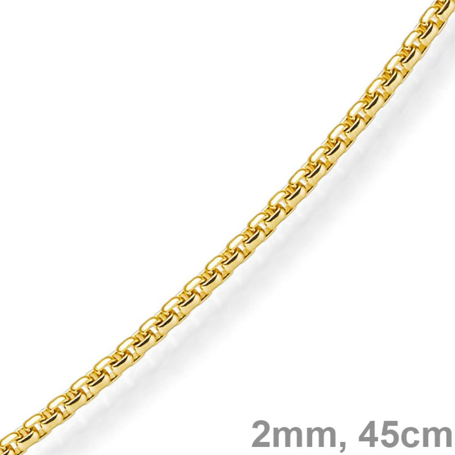 2mm Venezianerkette rund 585 Gold Gelbgold Kette Collier Halskette 45cm