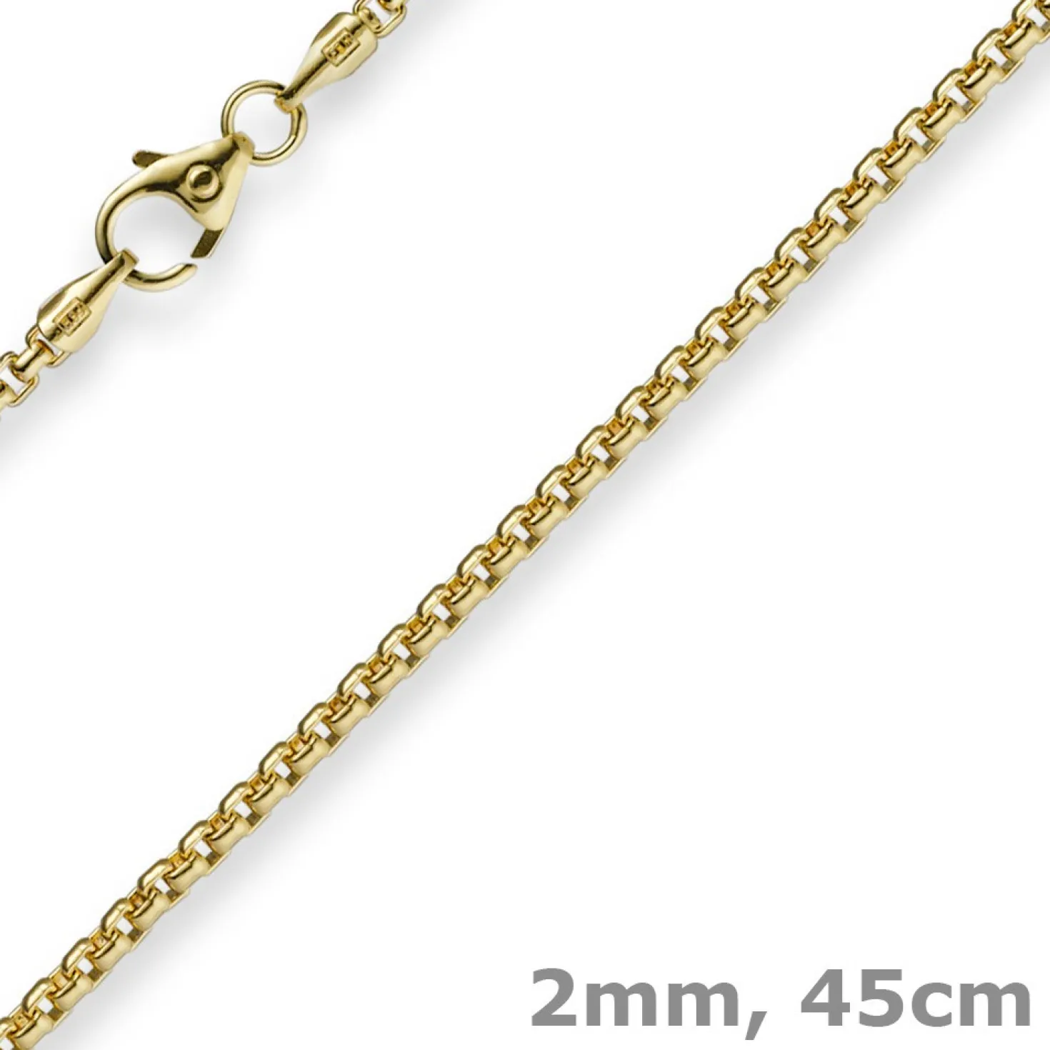 2mm Venezianerkette rund 585 Gold Gelbgold Kette Collier Halskette 45cm