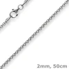 2mm Venezianerkette rund 585 Gold Weißgold Kette Collier Halskette 50cm