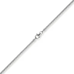 2mm Venezianerkette rund 750 Gold Weißgold Kette Collier Halskette 45cm Damen