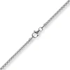 2mm Venezianerkette rund 750 Gold Weißgold Kette Collier Halskette 60cm Damen