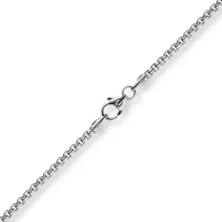 2mm Venezianerkette rund 750 Gold Weißgold Kette Collier Halskette 50cm Damen