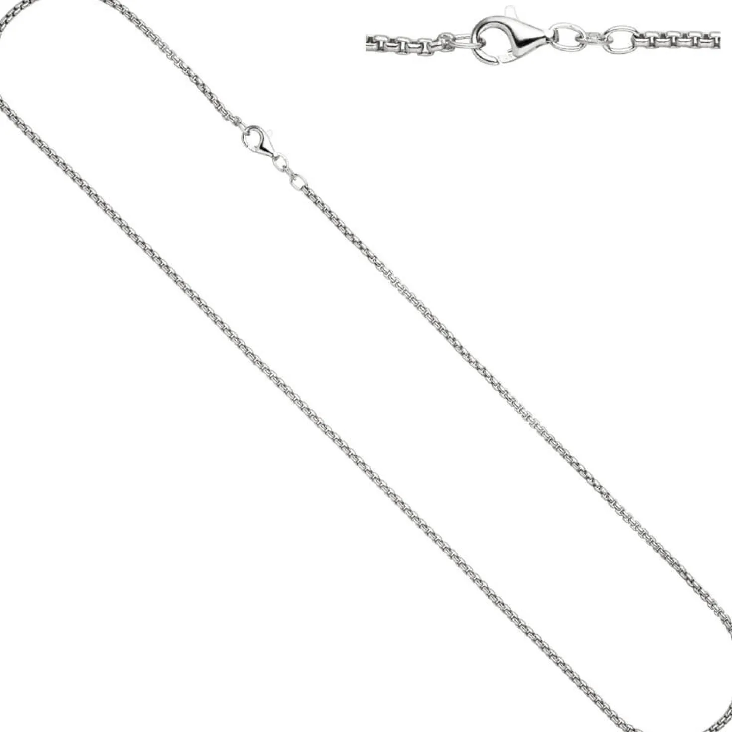 2,5mm Venezianerkette Silberkette Kette Collier, 925 Silber, oval, 60cm
