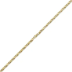 4,5mm Viktoriakette Kette Collier aus 585 Gold Gelbgold, 55cm, Herren