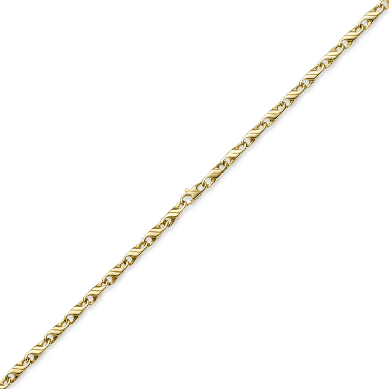 4,5mm Viktoriakette Kette Collier aus 585 Gold Gelbgold, 55cm, Herren